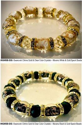 More Exclusive Gage Murano Bead & Swarovski Cut Crystal Bracelets